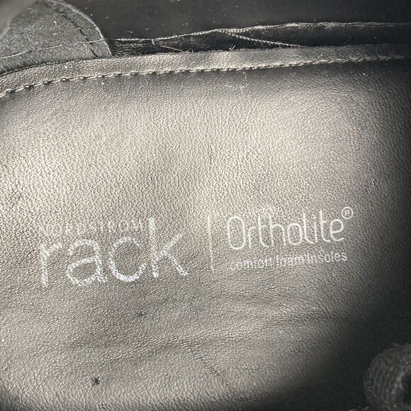 Nordstrom Rack Shoes Mens Sz 11 Black Ortholite Leather Comfort Casual Sneakers - Picture 12 of 13